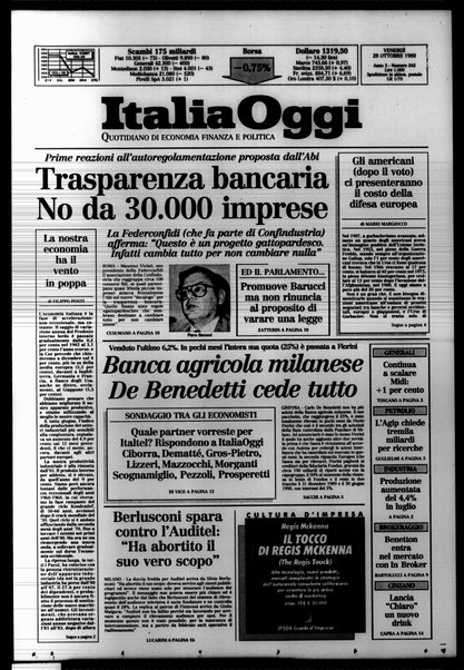 Italia oggi : quotidiano di economia finanza e politica